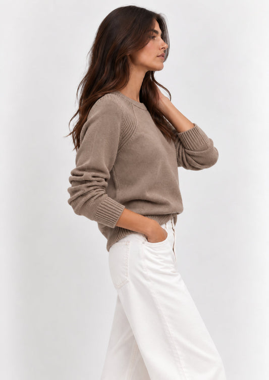 EMME MARELLA - Maglia in filato di misto viscosa stretch danza Beige