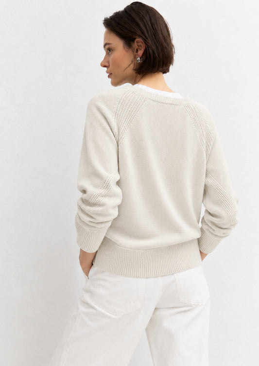 EMME MARELLA - Maglia in filato di misto lana merinos arcadia Bianco Panna