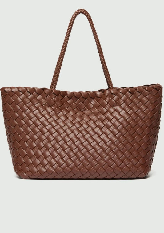EMME MARELLA - Shopper intrecciata umido Cuoio