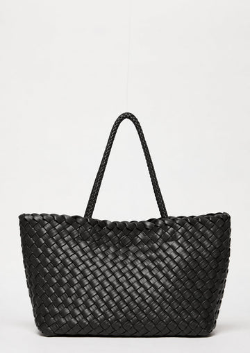 EMME MARELLA - Shopper intrecciata umido Nero