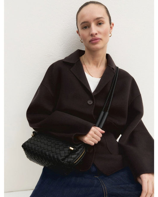 EMME MARELLA - Borsa a tracolla intrecciata Nero