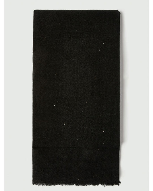 EMME MARELLA - Stola jacquard con logo gattini Nera