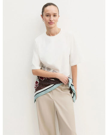 EMME MARELLA - Foulard in seta campo Marrone