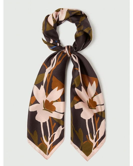 EMME MARELLA - Foulard in seta campo Blu Elettrico