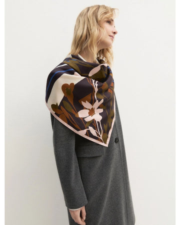 EMME MARELLA - Foulard in seta campo Blu Elettrico
