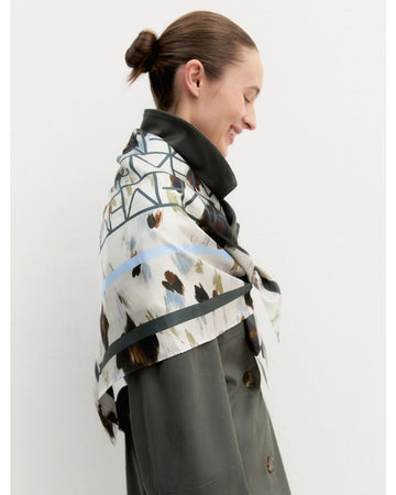 EMME MARELLA - Foulard in seta campo Panna