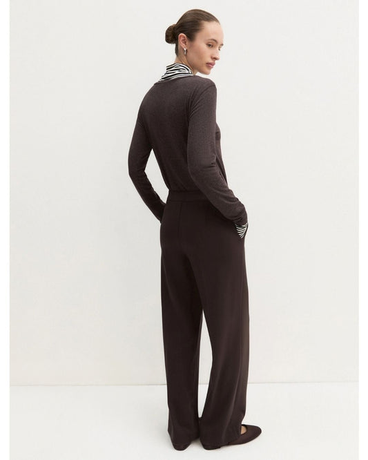 Emme Marella - Pantalone dritto in jersey stretch Testa moro