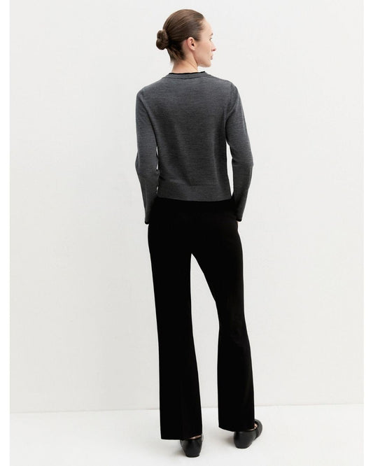 Emme Marella - Pantalone slim fit in jersey stretch Nero