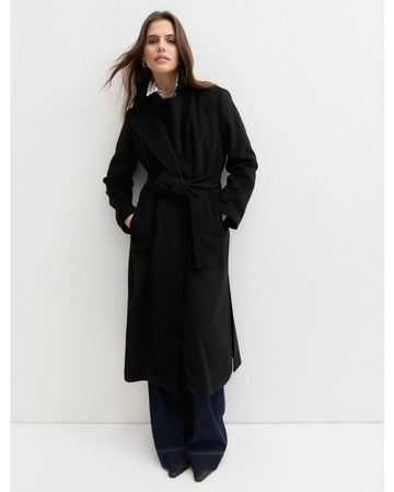 Emme Marella - Cappotto in jersey panno soft Nero