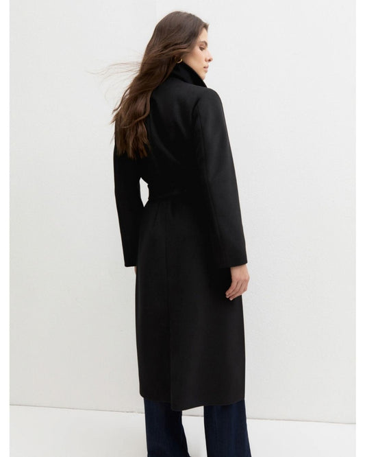 Emme Marella - Cappotto in jersey panno soft Nero