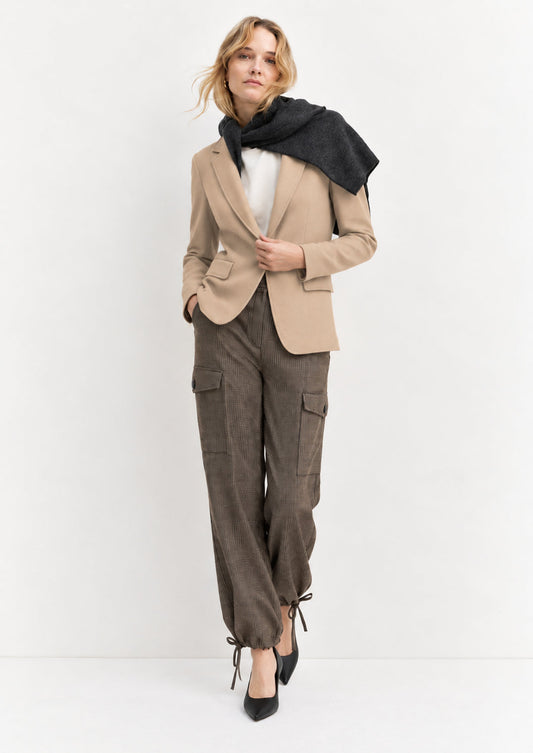 EMME MARELLA - Blazer semi aderente in jersey orche Ecru