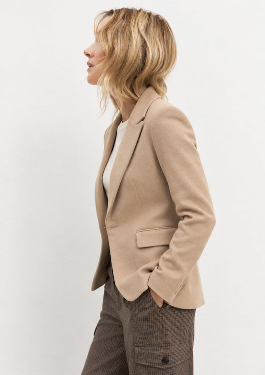 EMME MARELLA - Blazer semi aderente in jersey orche Ecru