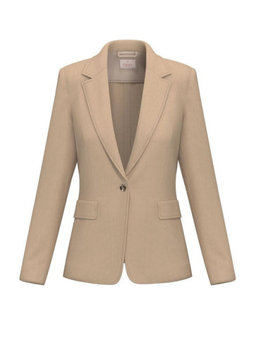 EMME MARELLA - Blazer semi aderente in jersey orche Ecru
