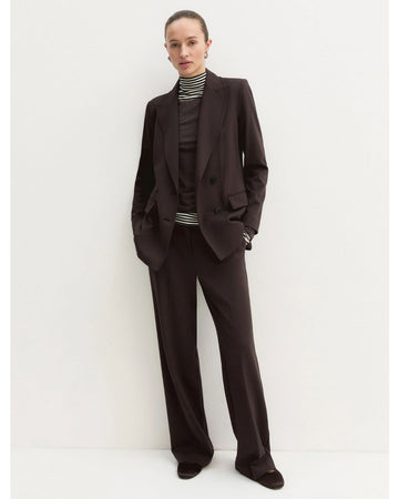 Blazer doppiopetto semiaderente in jersey Testa moro