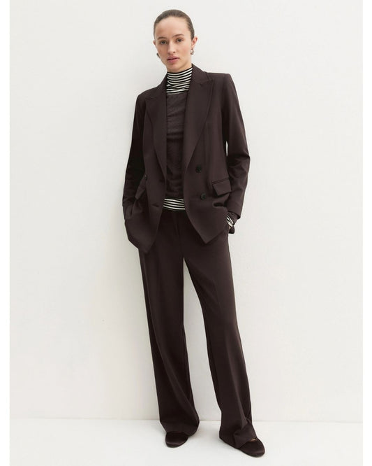 Emme Marella - Blazer doppiopetto semiaderente in jersey Testa moro