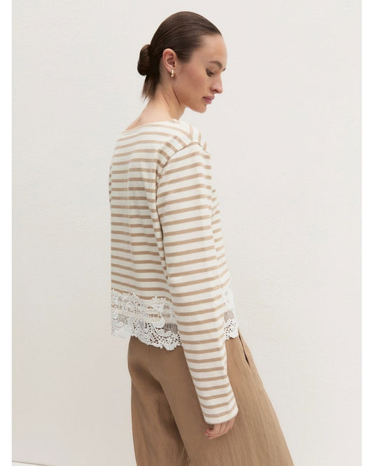 Emme Marella - Maglia con pizzo Naturale