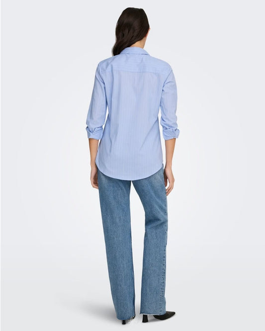 JACQUELINE DE YONG - Camicia Donna Blu Cashmere Blue