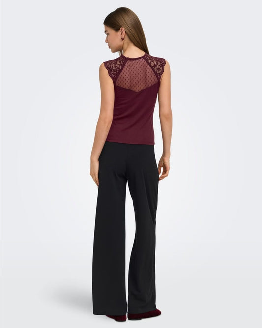 JACQUELINE DE YONG - Pantaloni Wide Leg Donna Nero