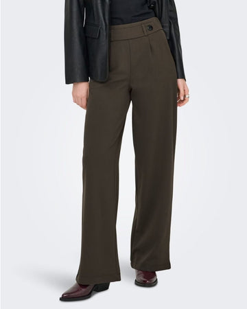 Pantaloni a gamba larga Donna Marrone Chocolate Brown