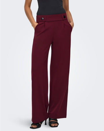 Pantaloni Wide Leg Donna Rosso Windsor Wine