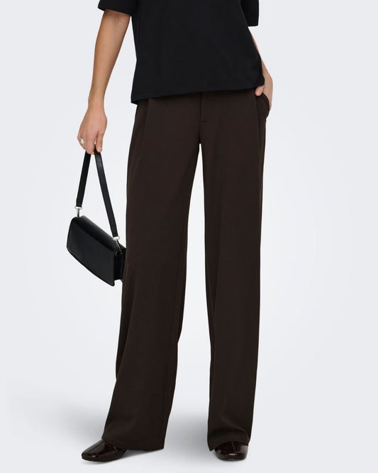 JACQUELINE DE YONG - Pantaloni Donna Marrone Chocolate Torte