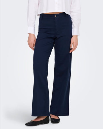Pantaloni a gamba larga Donna Blu Navy Blazer