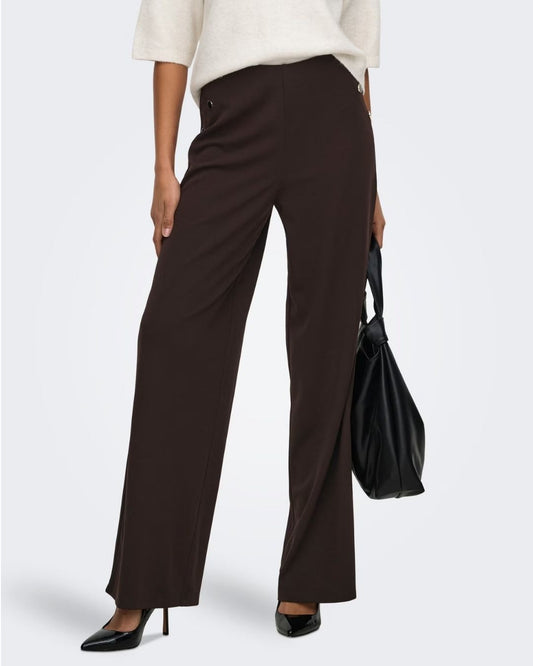 JACQUELINE DE YONG - Pantaloni Donna Marrone Chocolate Torte