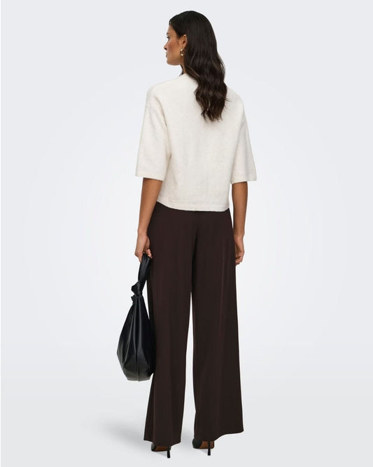 JACQUELINE DE YONG - Pantaloni Donna Marrone Chocolate Torte