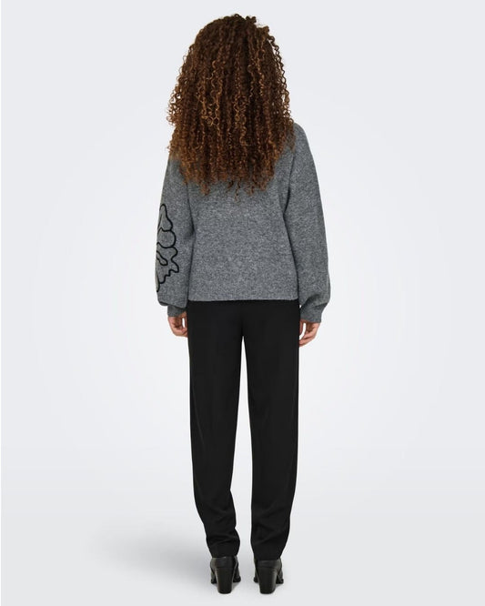 JACQUELINE DE YONG - Maglione Donna Grigio Dark Grey Melange