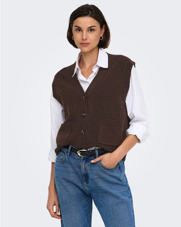 Cardigan Donna Marrone Coffee Bean