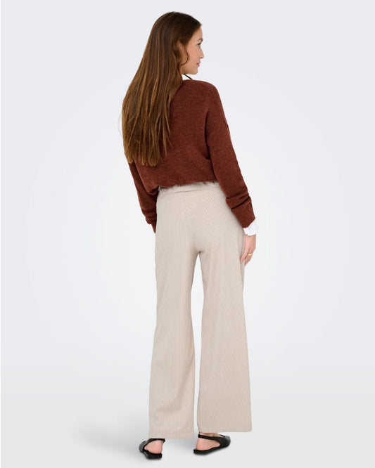 JACQUELINE DE YONG - Pantaloni Donna Beige Pumice Stone
