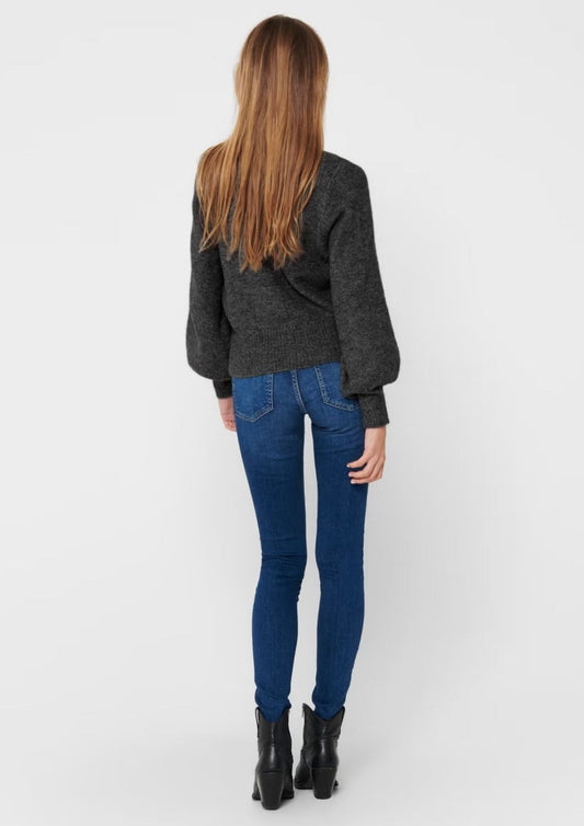 Only Pullover Donna Elsa Grigio Scuro