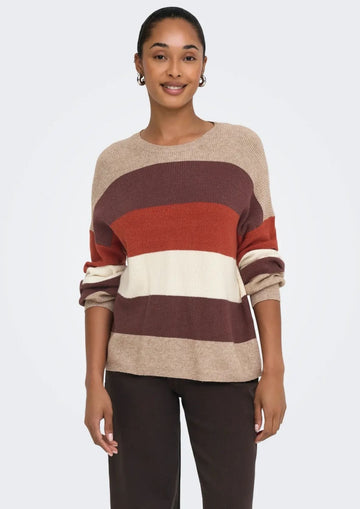 Only Pullover Donna Atia Beige
