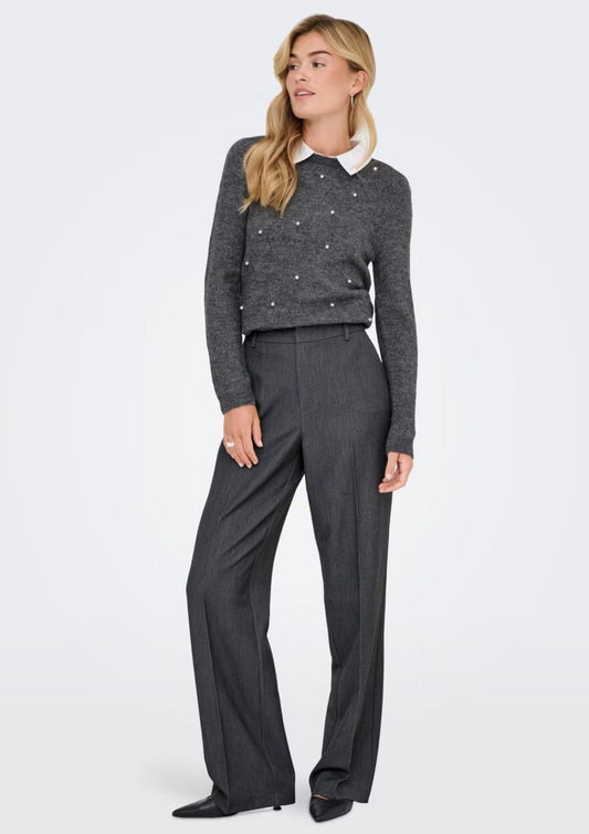 Only - Pantalone Donna Hattie Grigio Scuro