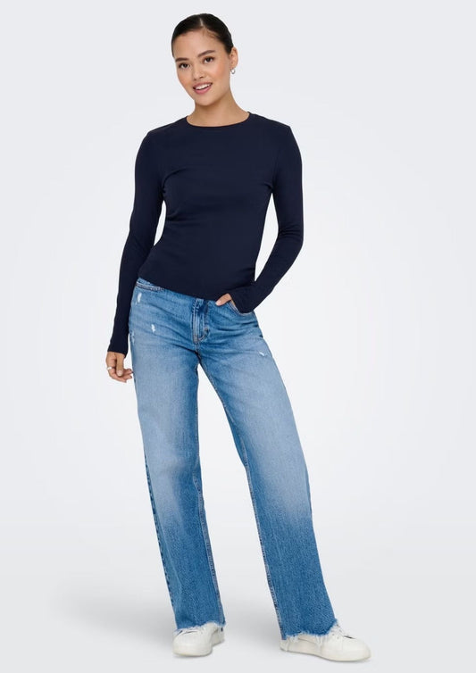 Only - Maglia Donna Riley Blu