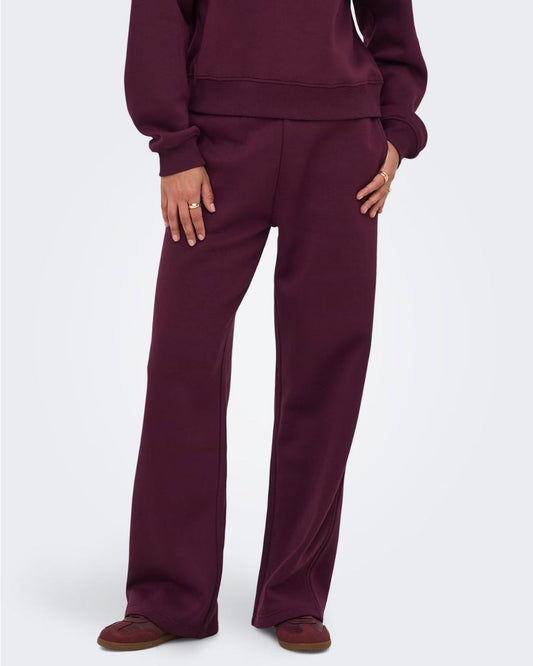 ONLY - Pantaloni Donna Rosso Fig