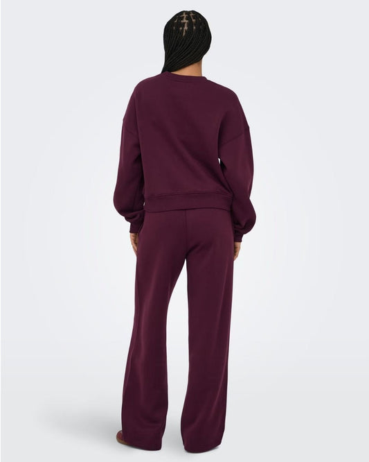 ONLY - Pantaloni Donna Rosso Fig