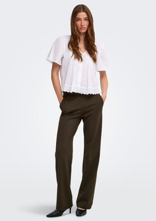 Only - Pantalone Donna Poptrash Marrone