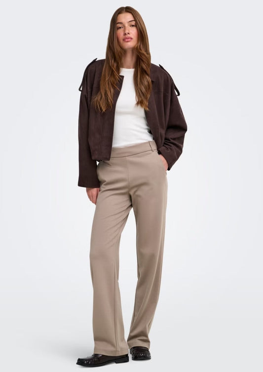Only - Pantalone Donna Poptrash Grigio Tortora