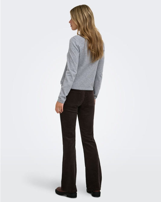 ONLY - Cardigan Donna Grigio Light Grey Melange
