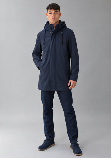 Giubbino non imbottito ispirazione parka Hug Eng Blu Navy