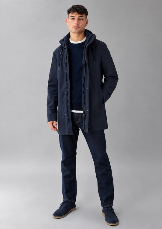 RIHUNIK - Giubbino non imbottito ispirazione parka Hug Eng Blu Navy