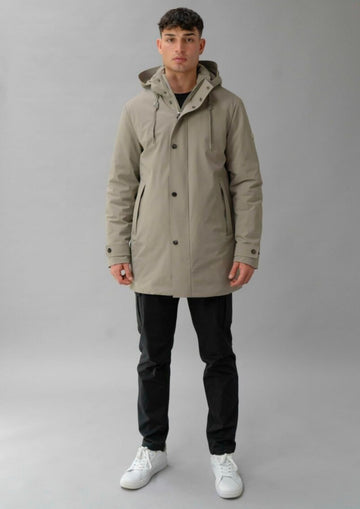 RIHUNIK - Parka non trapuntato con imbottitura intermedia Hhgh 26 Alluminium