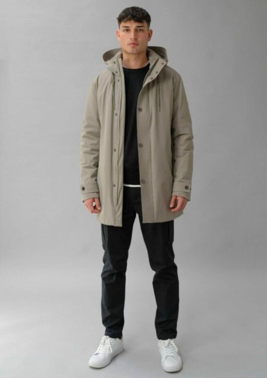 RIHUNIK - Parka non trapuntato con imbottitura intermedia Hhgh 26 Alluminium