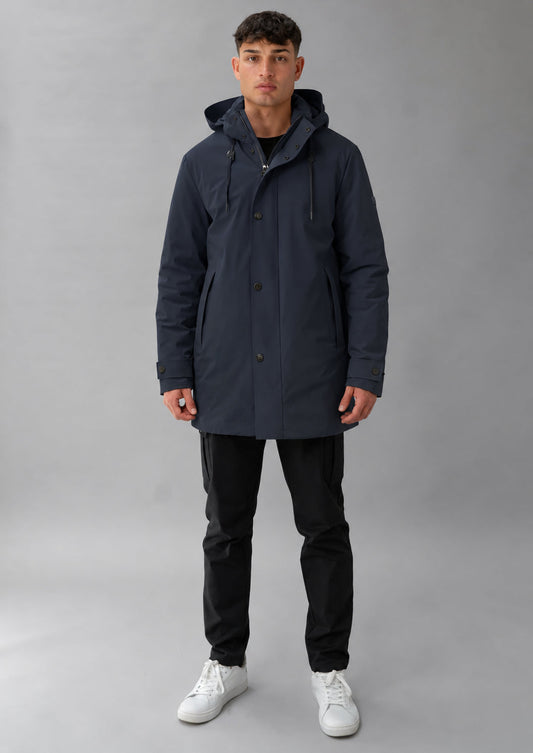 RIHUNIK - Parka non trapuntato con imbottitura intermedia Hhgh 26 Blu Navy