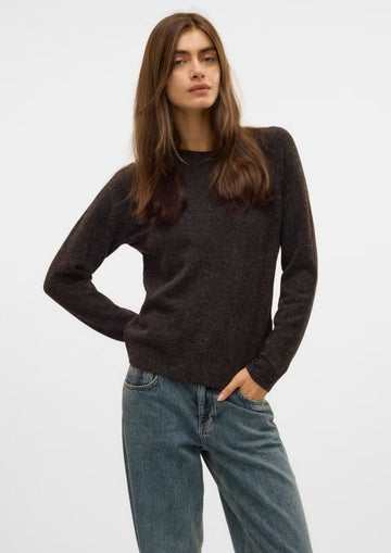 Vero Moda - Pullover Donna Doffy Marrone