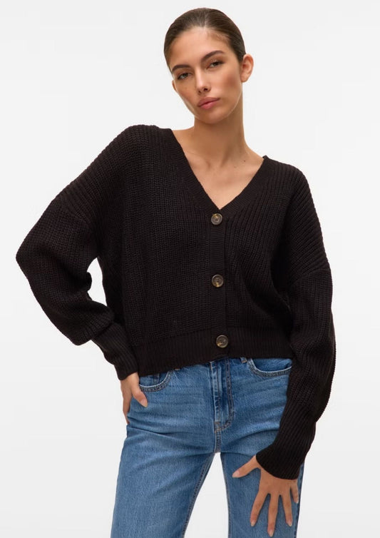 Vero Moda - Cardigan Donna Lea Nero