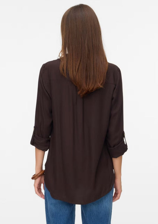 Vero Moda Camicia Donna Bumpy Marrone