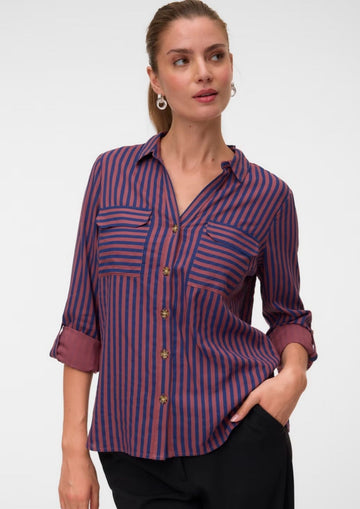 Vero Moda - Camicia Donna Bumpy Navy