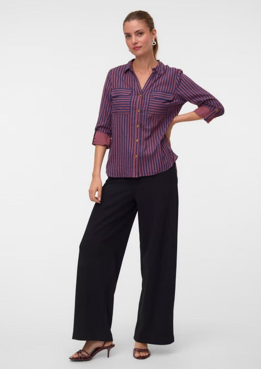 Vero Moda - Camicia Donna Bumpy Navy
